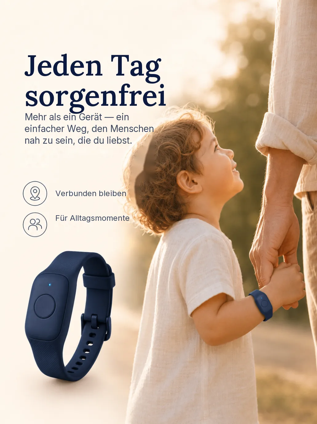 Elternteil und Kind teilen einen ruhigen Moment im Freien